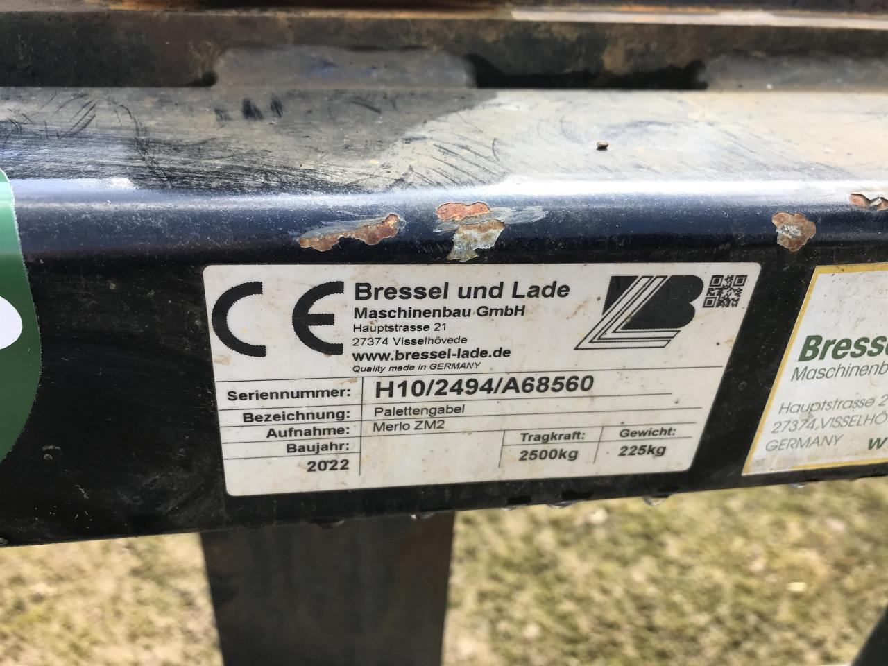Bressel 2,5 to (1300 mm Zinken) - Вилици за Селскостопанска техника: снимка 4 Bressel 2,5 to (1300 mm Zinken) - Вилици за Селскостопанска техника: снимка 4