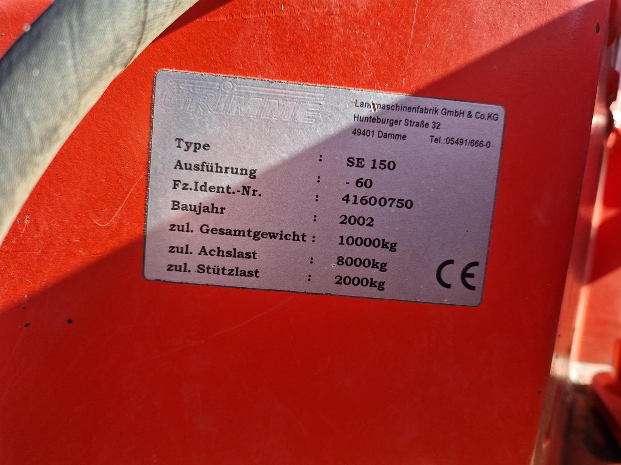 Grimme SE 150-60 - Картофокомбайн: снимка 5 Grimme SE 150-60 - Картофокомбайн: снимка 5