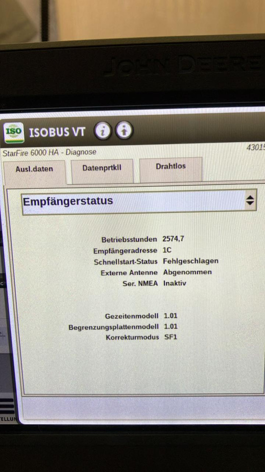 John Deere SF6000 - Навигационна система за Селскостопанска техника: снимка 5 John Deere SF6000 - Навигационна система за Селскостопанска техника: снимка 5