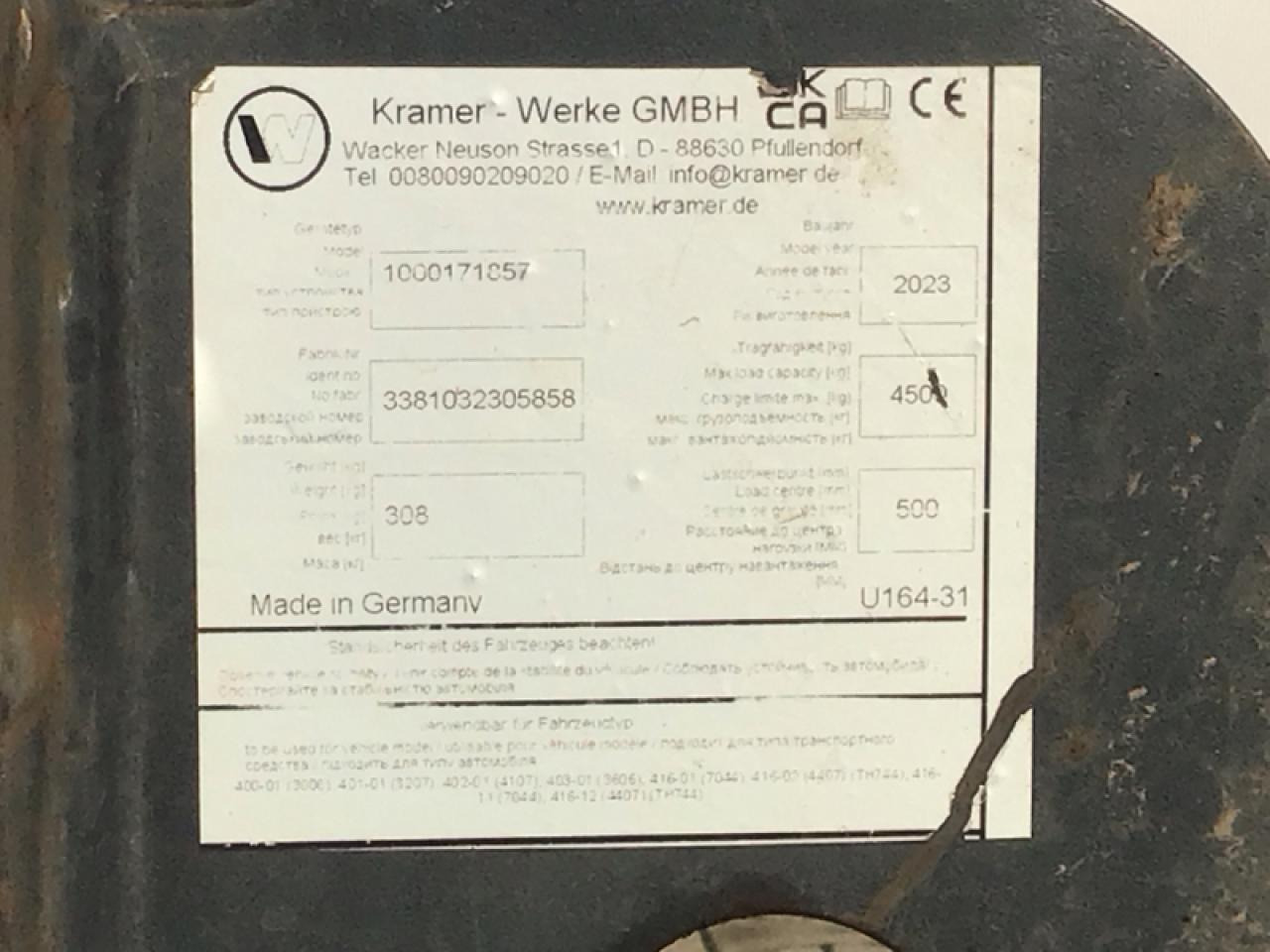 Kramer 1200 mm Palettengabel - Челен товарач за трактор: снимка 4 Kramer 1200 mm Palettengabel - Челен товарач за трактор: снимка 4