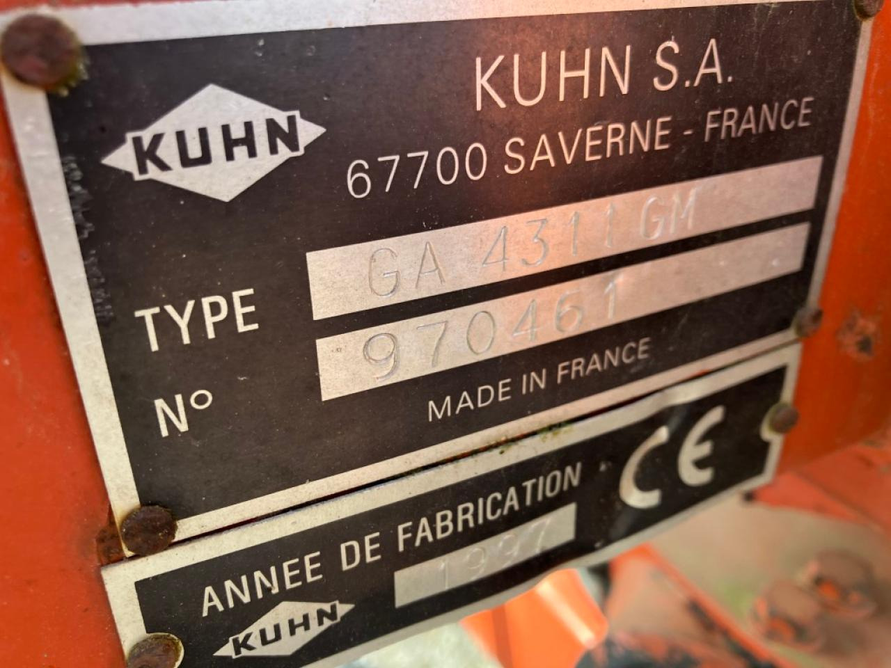 Kuhn GA 4311 GM - Гребло/ Сенообръщачка: снимка 3 Kuhn GA 4311 GM - Гребло/ Сенообръщачка: снимка 3