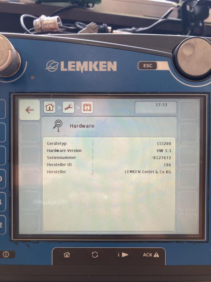 Lemken CCI200 - Навигационна система за Селскостопанска техника: снимка 4 Lemken CCI200 - Навигационна система за Селскостопанска техника: снимка 4