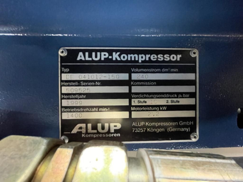 Alup 2.2 kW 240 L / min 10 Bar Elektrische Zuigercompressor op ketel - Компресор за въздух: снимка 3 Alup 2.2 kW 240 L / min 10 Bar Elektrische Zuigercompressor op ketel - Компресор за въздух: снимка 3