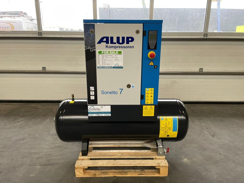 Alup Sonetto 7.5 + 200 Elektrische Schroefcompressor 5.5 kw 780 L / min 10 Bar - Компресор за въздух: снимка 1 Alup Sonetto 7.5 + 200 Elektrische Schroefcompressor 5.5 kw 780 L / min 10 Bar - Компресор за въздух: снимка 1