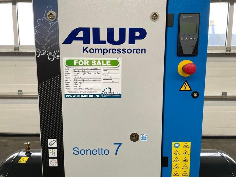 Alup Sonetto 7.5 + 200 Elektrische Schroefcompressor 5.5 kw 780 L / min 10 Bar - Компресор за въздух: снимка 5 Alup Sonetto 7.5 + 200 Elektrische Schroefcompressor 5.5 kw 780 L / min 10 Bar - Компресор за въздух: снимка 5
