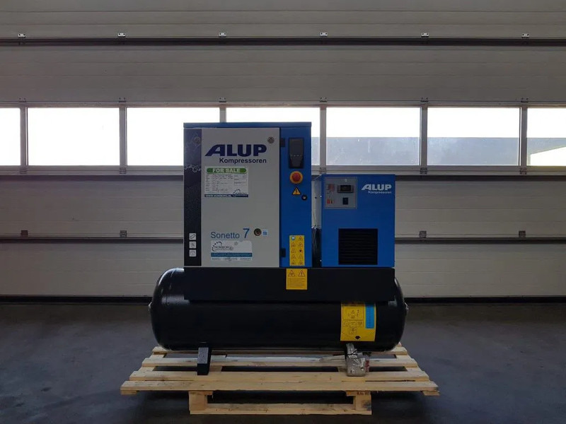 Alup Sonetto 7.5 + 200 Elektrische Schroefcompressor met ketel en droger 5.5 kW 750 L / min 10 Bar - Компресор за въздух: снимка 1 Alup Sonetto 7.5 + 200 Elektrische Schroefcompressor met ketel en droger 5.5 kW 750 L / min 10 Bar - Компресор за въздух: снимка 1