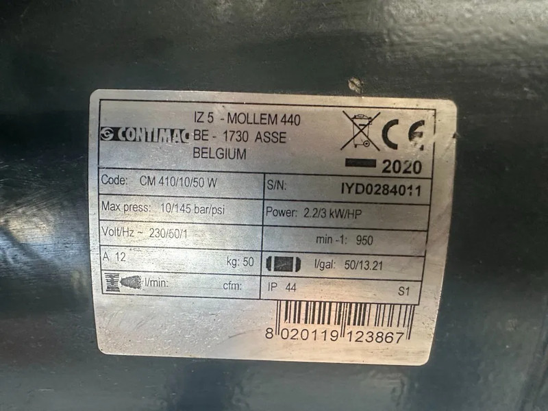 COMPRESSOR Contimac CM410/10/50W 3 PK 400 L / min 10 Bar Elektrische Zuigercompressor - Компресор за въздух: снимка 3 COMPRESSOR Contimac CM410/10/50W 3 PK 400 L / min 10 Bar Elektrische Zuigercompressor - Компресор за въздух: снимка 3
