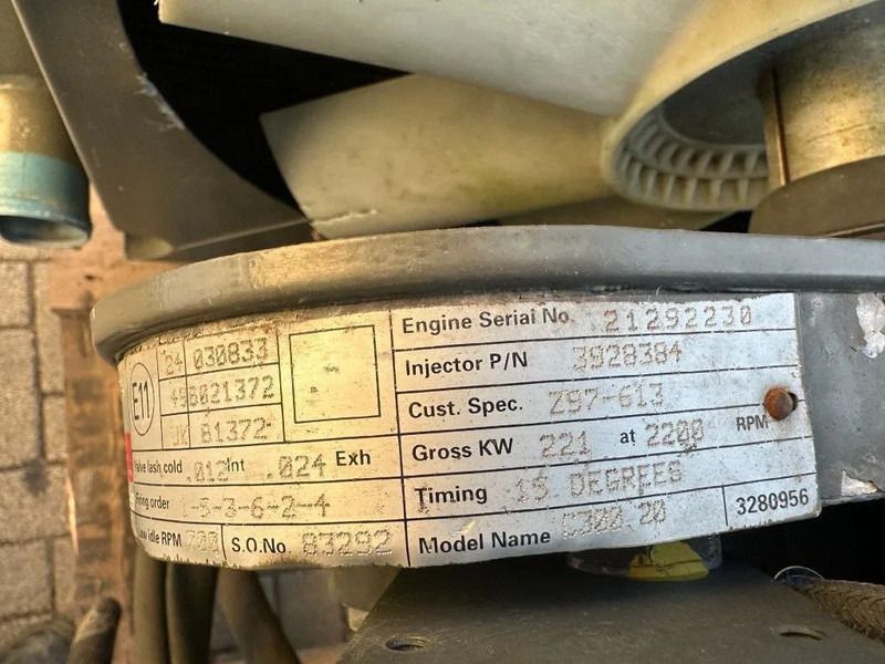 Cummins C300-20 Diesel Engine 300 PK / HP 6 cylinder Diesel motor - Двигател за Подемно-транспортна техника: снимка 3 Cummins C300-20 Diesel Engine 300 PK / HP 6 cylinder Diesel motor - Двигател за Подемно-транспортна техника: снимка 3