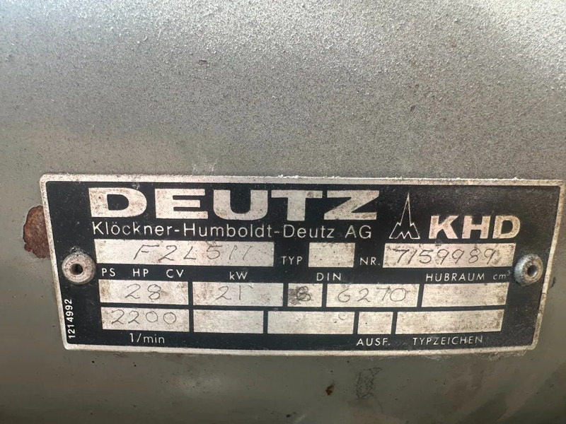 Deutz F2L 511 Diesel Compressor 21 kW 28 PK Air Compressor - Компресор за въздух: снимка 3 Deutz F2L 511 Diesel Compressor 21 kW 28 PK Air Compressor - Компресор за въздух: снимка 3