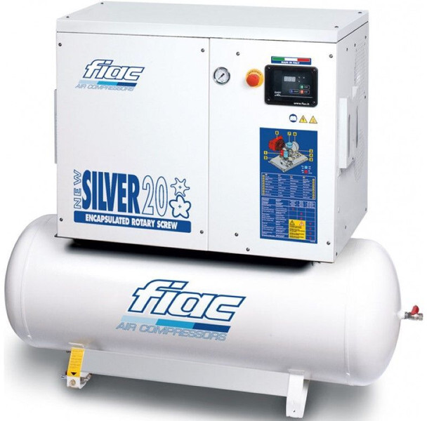 Fiac New Silver 20 / 300 Silent 15 kW 1900 L / min 10 Bar Elektrische Schroefcompressor met ketel - Компресор за въздух: снимка 1 Fiac New Silver 20 / 300 Silent 15 kW 1900 L / min 10 Bar Elektrische Schroefcompressor met ketel - Компресор за въздух: снимка 1