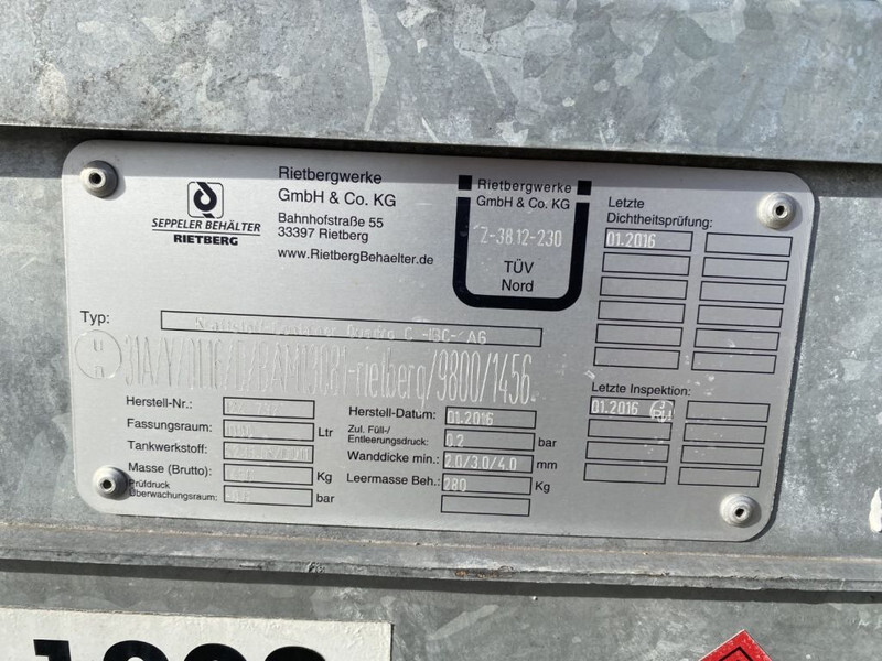 IBC Rietberg 1000 liter IBC Dieseltank Gegalvaniseerd - Резервоар за съхранение: снимка 3 IBC Rietberg 1000 liter IBC Dieseltank Gegalvaniseerd - Резервоар за съхранение: снимка 3