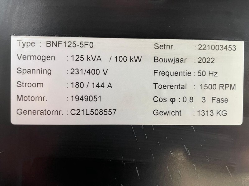 Iveco NEF 45 TM3 Stamford 125 kVA generatorset New ! - Електрогенератор: снимка 3 Iveco NEF 45 TM3 Stamford 125 kVA generatorset New ! - Електрогенератор: снимка 3