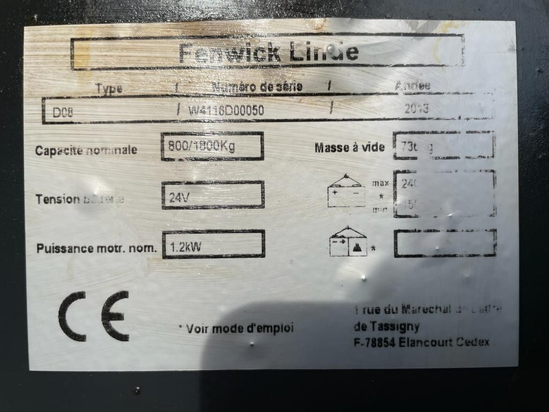 Linde D08 Stapelaar 1.8 ton 210 cm Hefhoogte Stapelaar - Стакер: снимка 4 Linde D08 Stapelaar 1.8 ton 210 cm Hefhoogte Stapelaar - Стакер: снимка 4