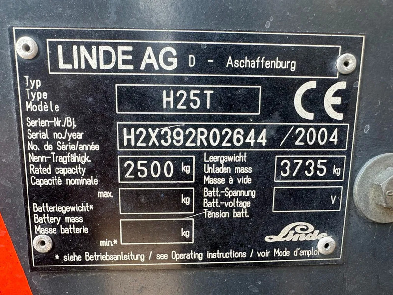 Linde H25T 2.5 ton Triplex Freelift Sideshift LPG Heftruck - Газокар: снимка 4 Linde H25T 2.5 ton Triplex Freelift Sideshift LPG Heftruck - Газокар: снимка 4