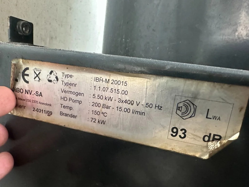 Perkins DIBO IBH-M 20015 Hogedruk unit 200 Bar 1500 L / min Mobiele Aanhanger 12.5 kVA aggregaat - Водоструйка: снимка 5 Perkins DIBO IBH-M 20015 Hogedruk unit 200 Bar 1500 L / min Mobiele Aanhanger 12.5 kVA aggregaat - Водоструйка: снимка 5