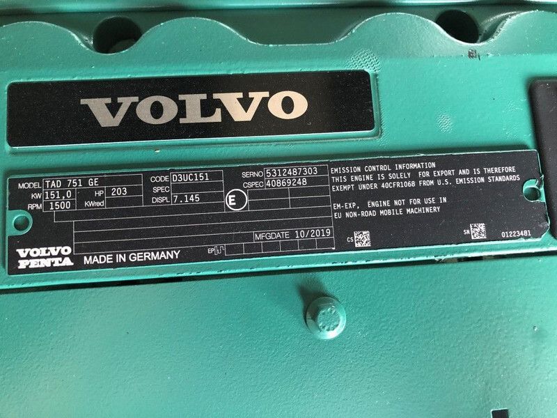 Volvo Stage 3A 167 kVA Supersilent generatorset - Електрогенератор: снимка 4 Volvo Stage 3A 167 kVA Supersilent generatorset - Електрогенератор: снимка 4