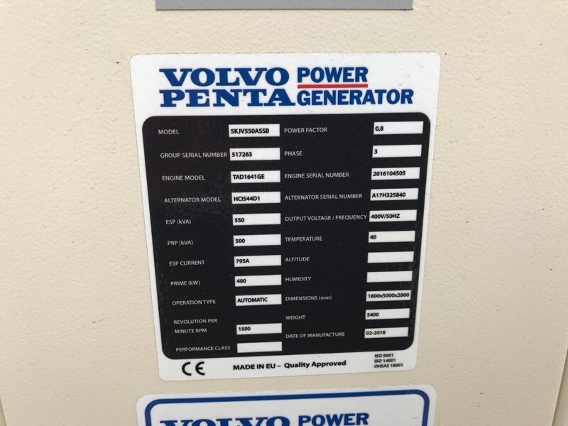 Volvo Stamford 550 KVA TAD 1641 GE Super Silent Nieuw - Електрогенератор: снимка 4 Volvo Stamford 550 KVA TAD 1641 GE Super Silent Nieuw - Електрогенератор: снимка 4