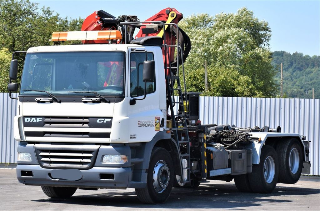 DAF CF 85.340 * ABROLLKIPPER + KRAN * TOP - Камион с кран, Мултилифт с кука камион: снимка 4 DAF CF 85.340 * ABROLLKIPPER + KRAN * TOP - Камион с кран, Мултилифт с кука камион: снимка 4
