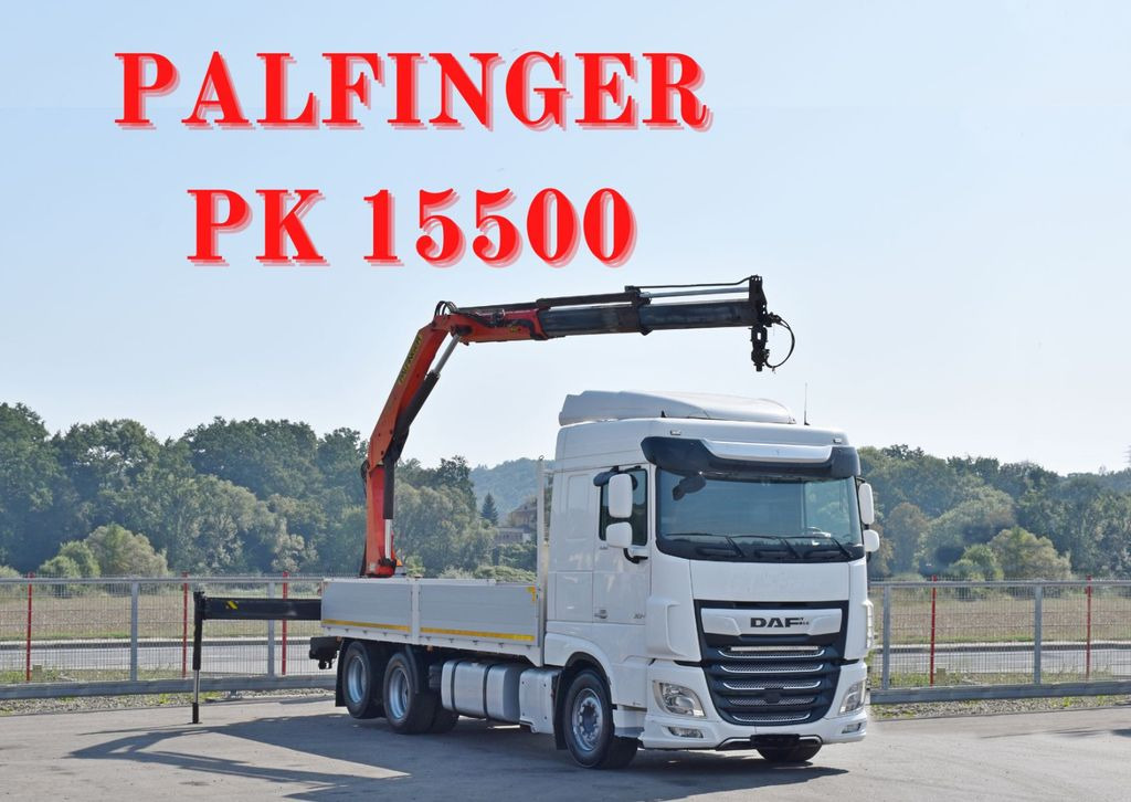 DAF XF 530 Pritsche 6,30 m + PK 15500 * TOPZUSTAND - Камион с кран: снимка 1 DAF XF 530 Pritsche 6,30 m + PK 15500 * TOPZUSTAND - Камион с кран: снимка 1