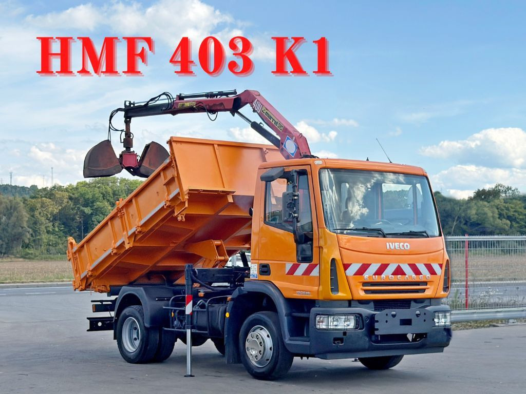 Iveco EUROCARGO 120E18 * HMF 403 K1 * TOPZUSTAND - Камион с кран, Самосвал камион: снимка 1 Iveco EUROCARGO 120E18 * HMF 403 K1 * TOPZUSTAND - Камион с кран, Самосвал камион: снимка 1