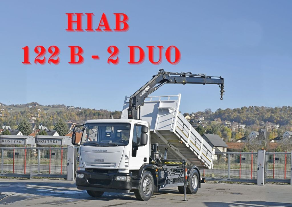 Iveco Eurocargo 180E28 *HIAB 122 B-2 DUO* TOPZUSTAND - Самосвал камион, Камион с кран: снимка 1 Iveco Eurocargo 180E28 *HIAB 122 B-2 DUO* TOPZUSTAND - Самосвал камион, Камион с кран: снимка 1