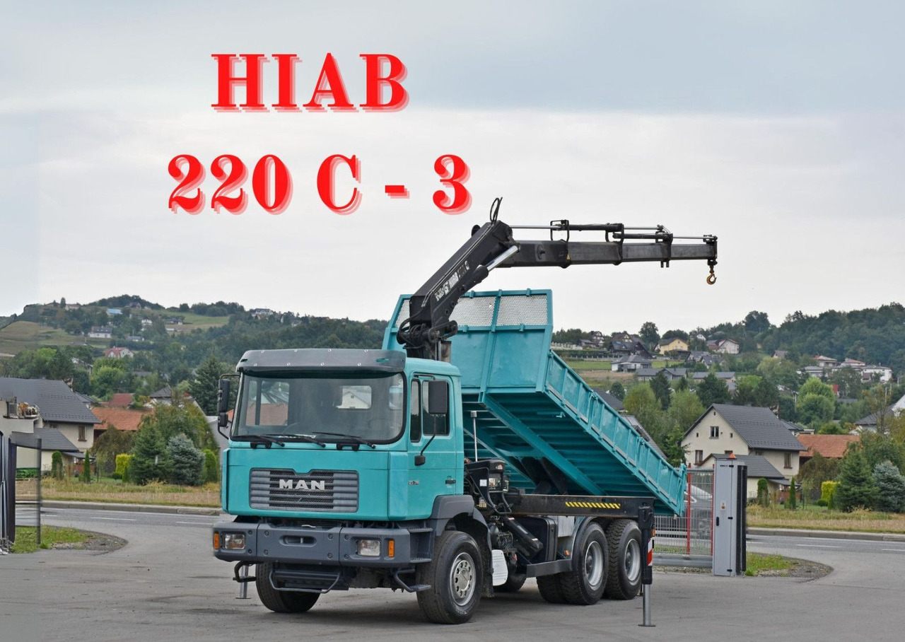 MAN 27-314 * HIAB 220 C - 3 + FUNK * 6x4 - Самосвал камион, Камион с кран: снимка 1 MAN 27-314 * HIAB 220 C - 3 + FUNK * 6x4 - Самосвал камион, Камион с кран: снимка 1