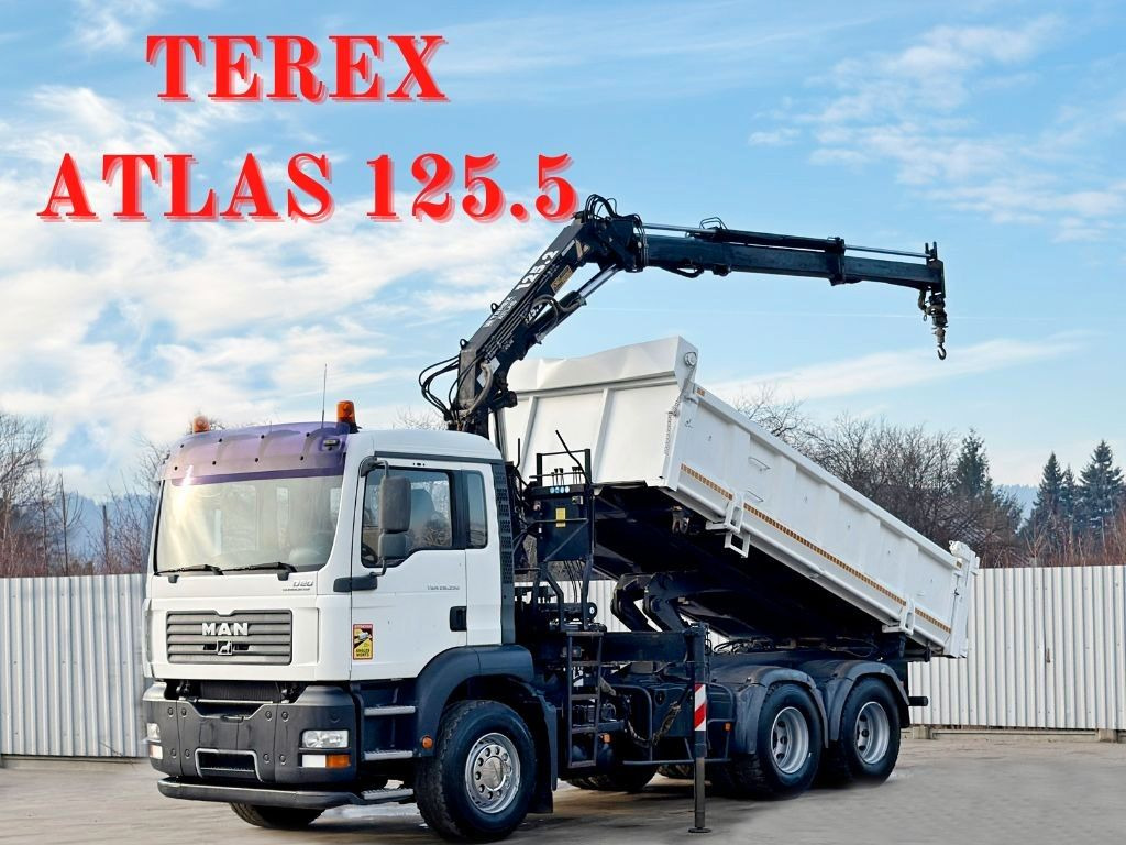 MAN TGA 26.350 * KIPPER 4,90m + TEREX ATLAS * 6x4 * - Камион с кран: снимка 1 MAN TGA 26.350 * KIPPER 4,90m + TEREX ATLAS * 6x4 * - Камион с кран: снимка 1
