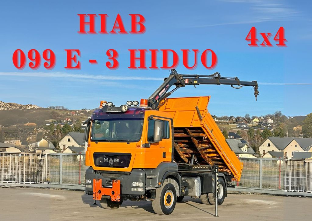 MAN TGS 18.360 * HIAB 099 E-3 HIDUO + FUNK *4x4 - Камион с кран, Самосвал камион: снимка 1 MAN TGS 18.360 * HIAB 099 E-3 HIDUO + FUNK *4x4 - Камион с кран, Самосвал камион: снимка 1