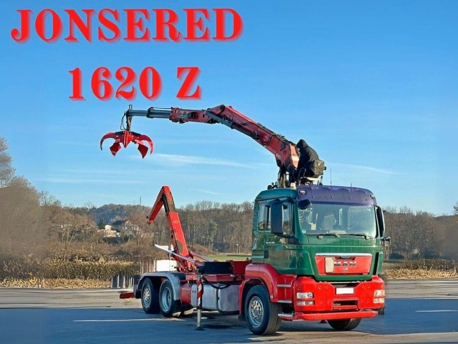 MAN TGS 26.480 * Abrollkipper * JONSERED 1620 Z! - Мултилифт с кука камион, Камион с кран: снимка 1 MAN TGS 26.480 * Abrollkipper * JONSERED 1620 Z! - Мултилифт с кука камион, Камион с кран: снимка 1