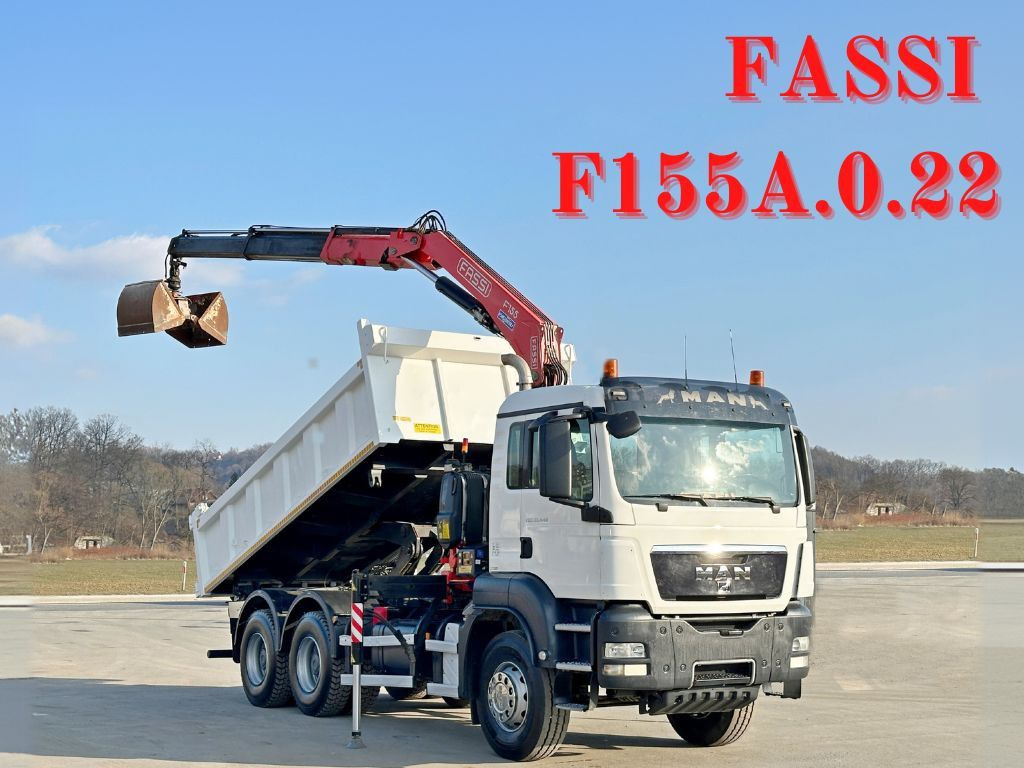 MAN TGS 33.440 * FASSI F155A.0.22/ FUNK *6x4 - Камион с кран, Самосвал камион: снимка 1 MAN TGS 33.440 * FASSI F155A.0.22/ FUNK *6x4 - Камион с кран, Самосвал камион: снимка 1