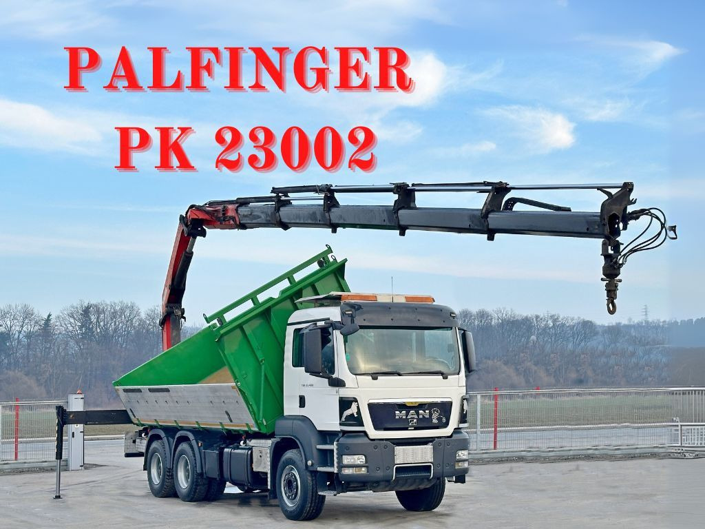 MAN TGS 33.480*KIPPER 5,70m * PK 23002 + FUNK * 6x4 - Камион с кран, Самосвал камион: снимка 1 MAN TGS 33.480*KIPPER 5,70m * PK 23002 + FUNK * 6x4 - Камион с кран, Самосвал камион: снимка 1