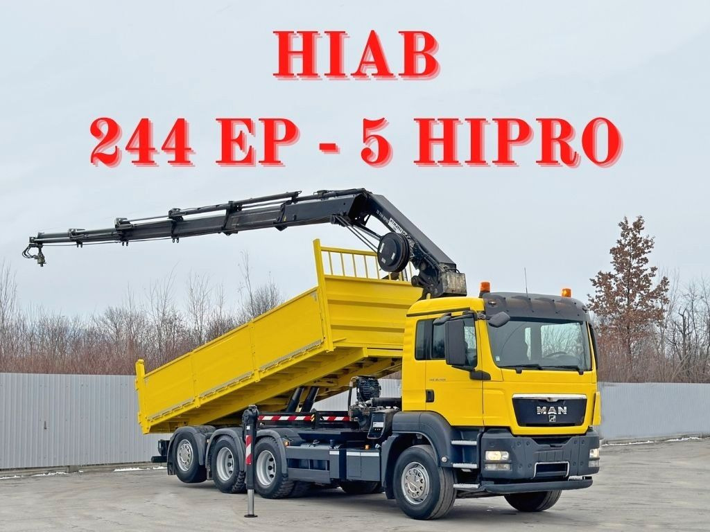 MAN TGS 35.400 * HIAB 244 EP - 5 HIPRO + FUNK * 8x4 - Самосвал камион, Камион с кран: снимка 1 MAN TGS 35.400 * HIAB 244 EP - 5 HIPRO + FUNK * 8x4 - Самосвал камион, Камион с кран: снимка 1