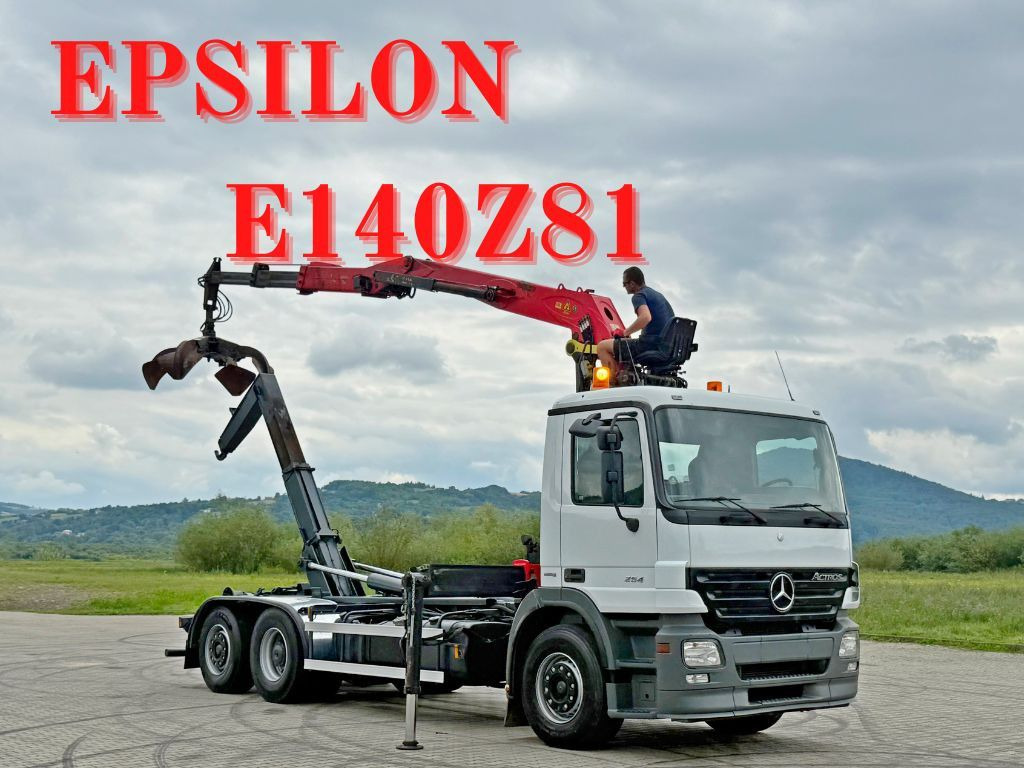 Mercedes-Benz ACTROS 2541 * ABROLLKIPPER * EPSILON E140Z81*TOP - Мултилифт с кука камион, Камион с кран: снимка 1 Mercedes-Benz ACTROS 2541 * ABROLLKIPPER * EPSILON E140Z81*TOP - Мултилифт с кука камион, Камион с кран: снимка 1