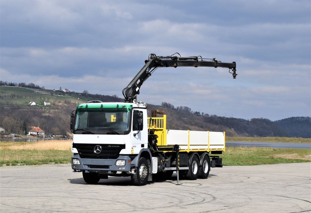 Mercedes-Benz ACTROS 2632 * HIAB 144B-3HIDUO+FUNK / 6x4 - Камион с кран, Бордови камион: снимка 2 Mercedes-Benz ACTROS 2632 * HIAB 144B-3HIDUO+FUNK / 6x4 - Камион с кран, Бордови камион: снимка 2