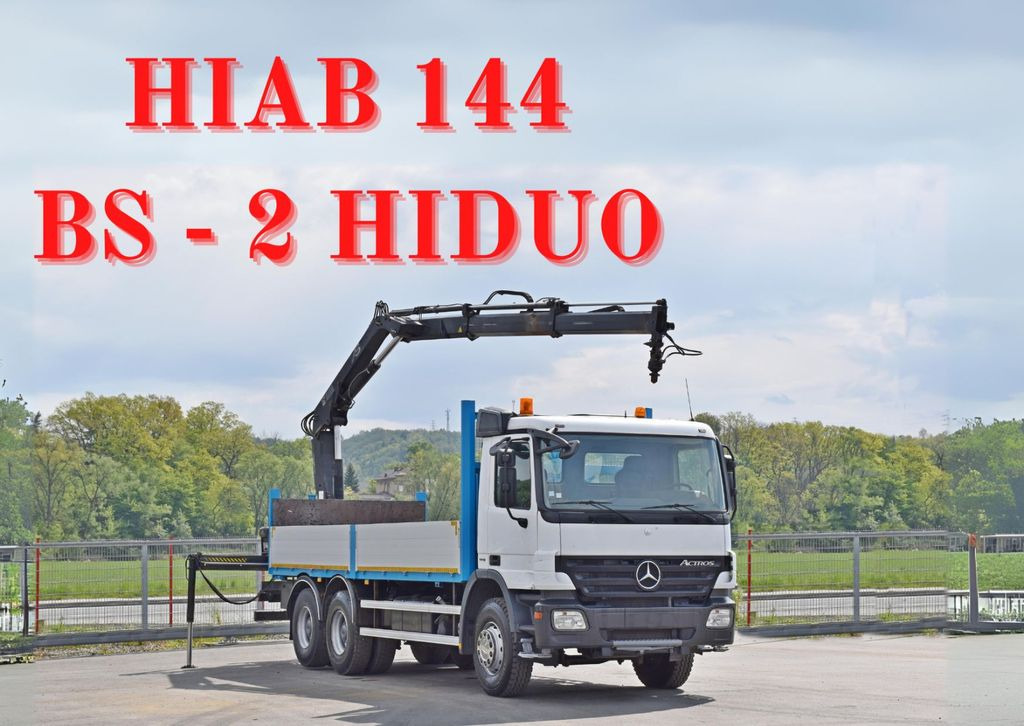 Mercedes-Benz ACTROS 2632 * HIAB 144BS-2HIDUO+FUNK / 6x4 - Камион с кран: снимка 1 Mercedes-Benz ACTROS 2632 * HIAB 144BS-2HIDUO+FUNK / 6x4 - Камион с кран: снимка 1