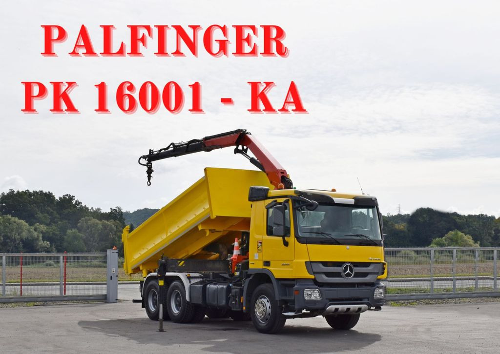 Mercedes-Benz ACTROS 2644 * PK 16001 - K A/FUNK * 6x4 - Самосвал камион, Камион с кран: снимка 1 Mercedes-Benz ACTROS 2644 * PK 16001 - K A/FUNK * 6x4 - Самосвал камион, Камион с кран: снимка 1