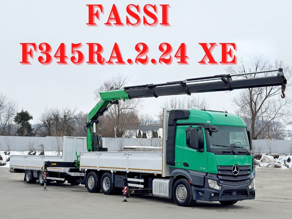 Mercedes-Benz ACTROS 2645 * FASSI F345.24 XE + FUNK + Anhänger - Камион с кран: снимка 1 Mercedes-Benz ACTROS 2645 * FASSI F345.24 XE + FUNK + Anhänger - Камион с кран: снимка 1