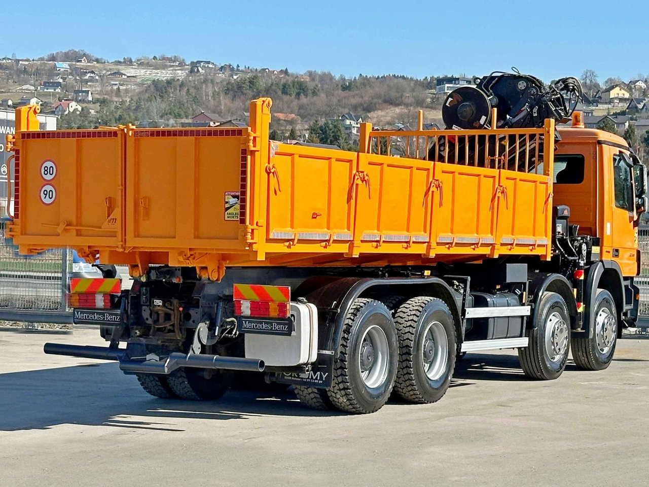 Самосвал камион, Камион с кран Mercedes-Benz ACTROS 3241 * HIAB 322 EP-4 HIDUO + FUNK / 8x4: снимка 6