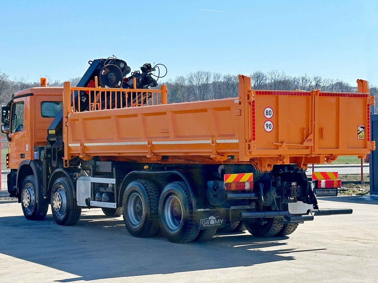 Самосвал камион, Камион с кран Mercedes-Benz ACTROS 3241 * HIAB 322 EP-4 HIDUO + FUNK / 8x4: снимка 7