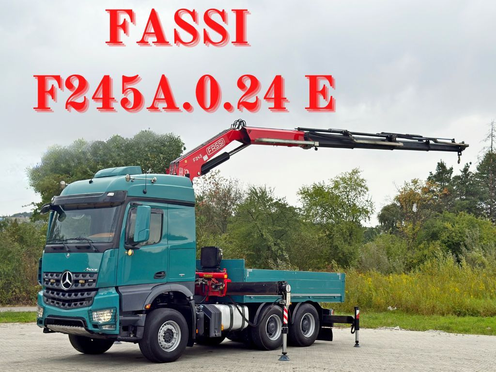 Mercedes-Benz AROCS 2548* FASSI F245A.0.24 E + FUNK / 6x4 *TOP - Камион с кран: снимка 1 Mercedes-Benz AROCS 2548* FASSI F245A.0.24 E + FUNK / 6x4 *TOP - Камион с кран: снимка 1