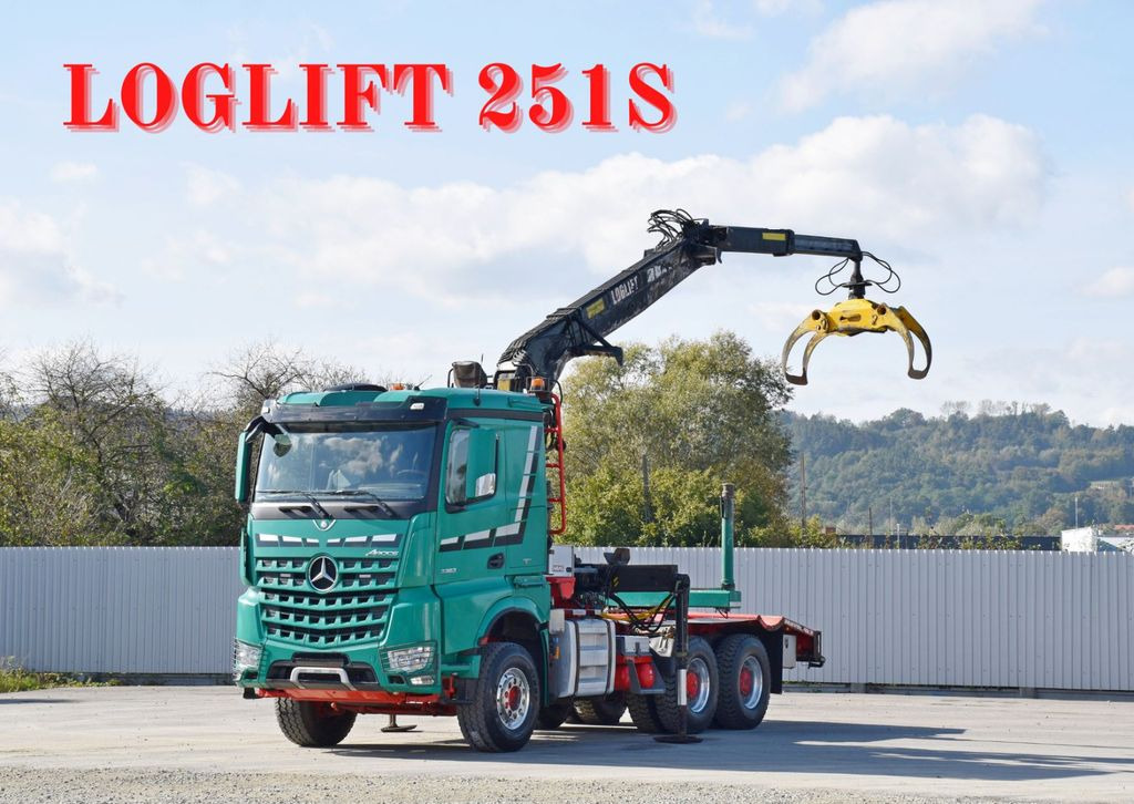 Mercedes-Benz AROCS 3363 *HOLZTRANSPORTER * LOGLIFT 251S /6x4 - Камион за дърва, Камион с кран: снимка 1 Mercedes-Benz AROCS 3363 *HOLZTRANSPORTER * LOGLIFT 251S /6x4 - Камион за дърва, Камион с кран: снимка 1