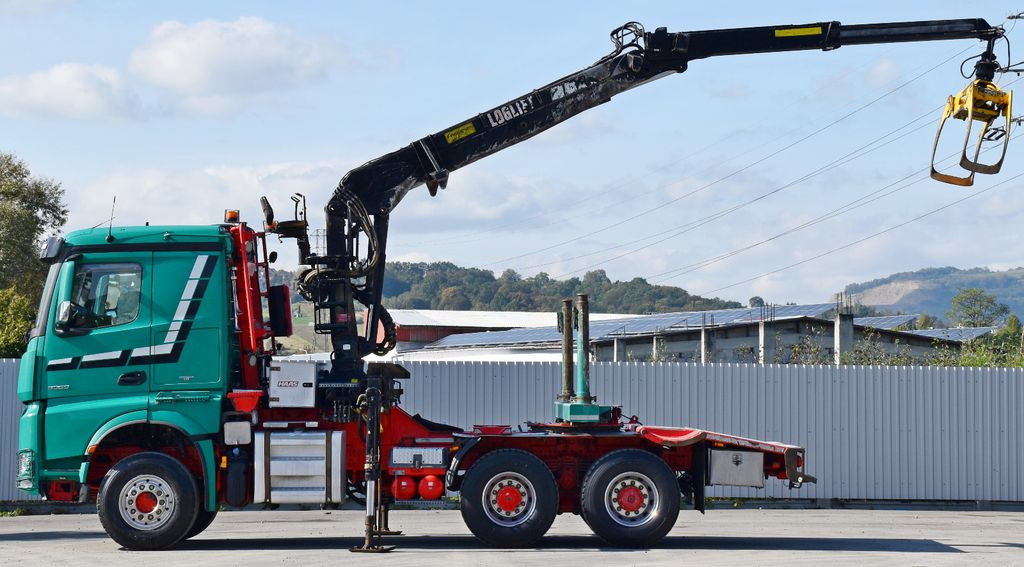 Камион за дърва, Камион с кран Mercedes-Benz AROCS 3363 *HOLZTRANSPORTER * LOGLIFT 251S /6x4: снимка 6