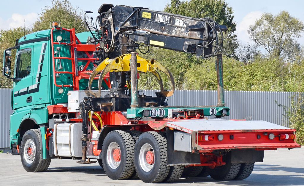 Камион за дърва, Камион с кран Mercedes-Benz AROCS 3363 *HOLZTRANSPORTER * LOGLIFT 251S /6x4: снимка 7
