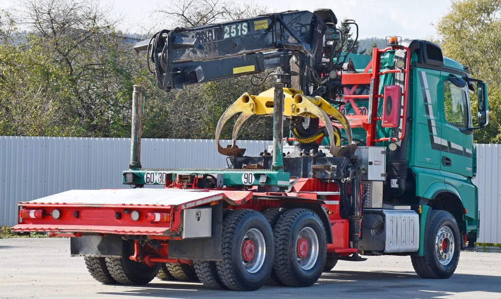 Камион за дърва, Камион с кран Mercedes-Benz AROCS 3363 *HOLZTRANSPORTER * LOGLIFT 251S /6x4: снимка 8
