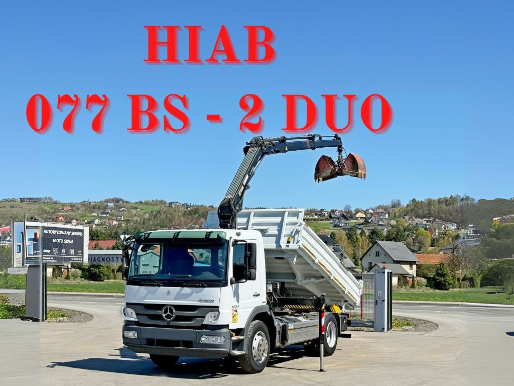 Mercedes-Benz ATEGO 1224 * KIPPER 4,00 m * HIAB 077 BS - 2 DUO - Самосвал камион, Камион с кран: снимка 1 Mercedes-Benz ATEGO 1224 * KIPPER 4,00 m * HIAB 077 BS - 2 DUO - Самосвал камион, Камион с кран: снимка 1