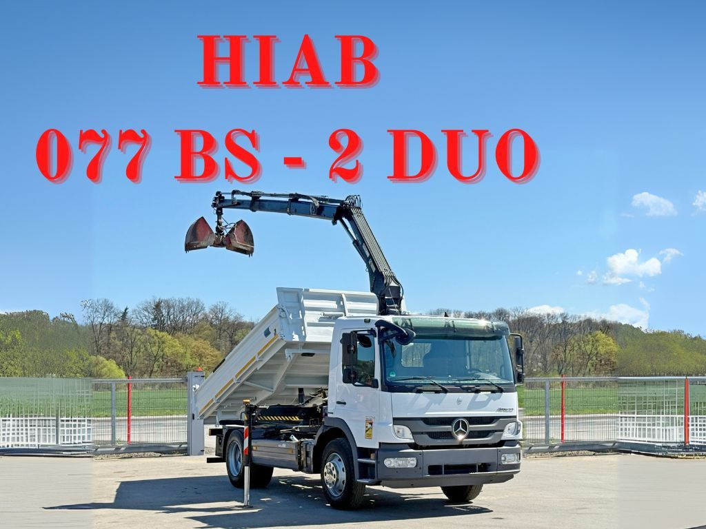 Mercedes-Benz ATEGO 1224 * KIPPER 4,00 m * HIAB 077 BS - 2 DUO - Камион с кран: снимка 1 Mercedes-Benz ATEGO 1224 * KIPPER 4,00 m * HIAB 077 BS - 2 DUO - Камион с кран: снимка 1