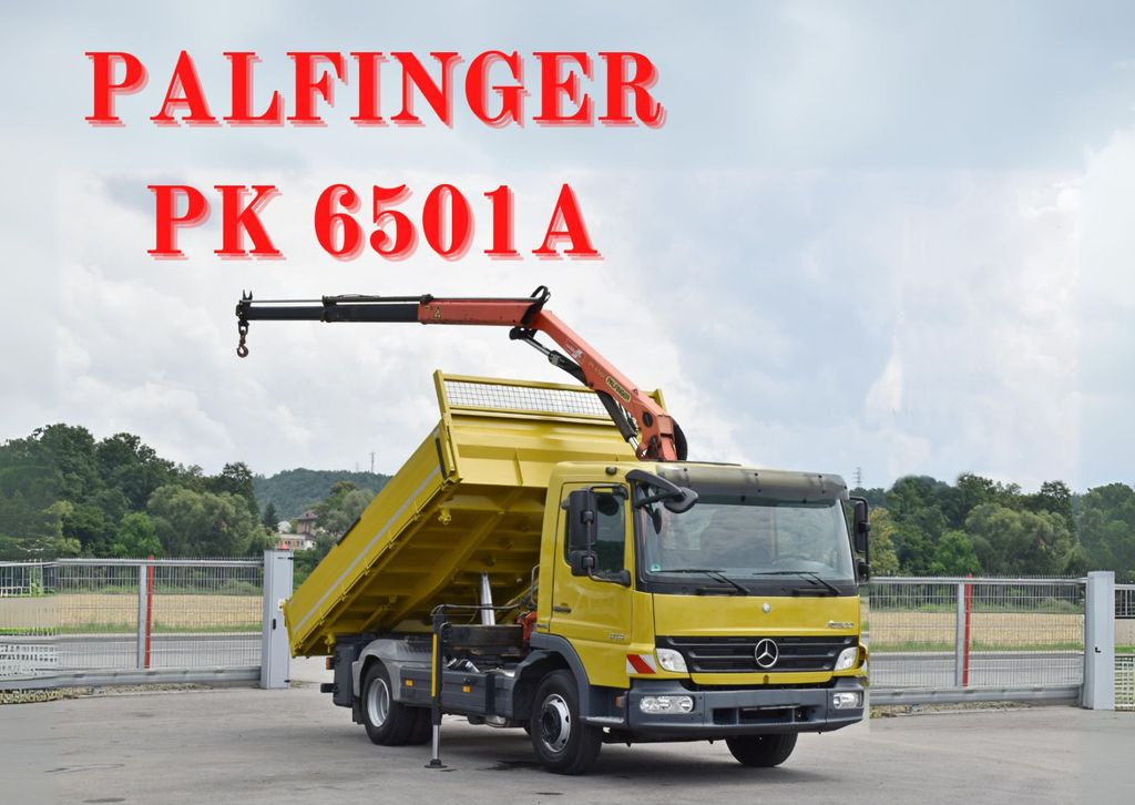 Mercedes-Benz ATEGO 818 * KIPPER 4,05m + PK 6501A * TOP - Камион с кран, Самосвал камион: снимка 1 Mercedes-Benz ATEGO 818 * KIPPER 4,05m + PK 6501A * TOP - Камион с кран, Самосвал камион: снимка 1