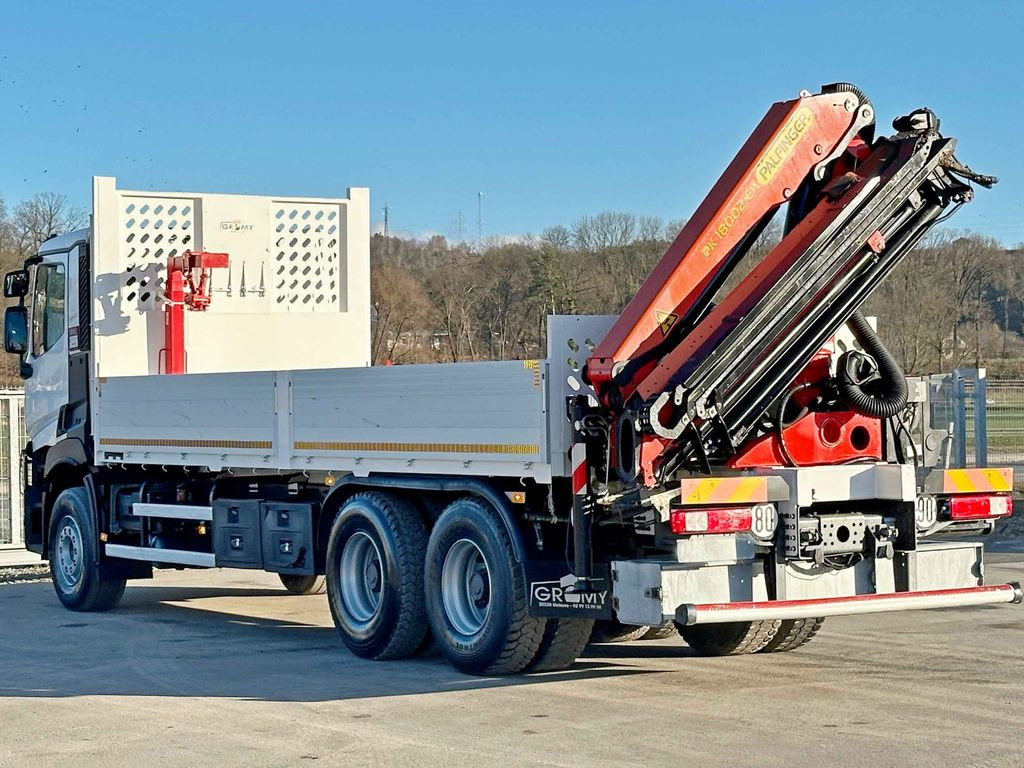 Камион с кран, Бордови камион Renault C 380 *PRITSCHE 6,80m * PK 18002-EH C + FUNK*6x4: снимка 7