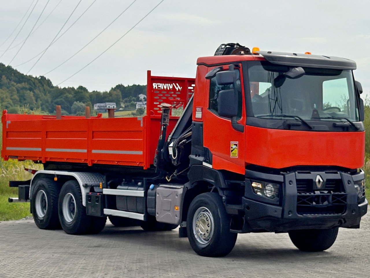 Renault K 380 * HIAB 144 BS - 3 HIDUO + FUNK * 6x4 * TOP - Самосвал камион, Камион с кран: снимка 3 Renault K 380 * HIAB 144 BS - 3 HIDUO + FUNK * 6x4 * TOP - Самосвал камион, Камион с кран: снимка 3