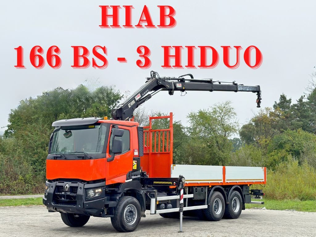 Renault K 380 * HIAB 166 BS-3 HIDUO + FUNK* 6x4 - Камион с кран: снимка 1 Renault K 380 * HIAB 166 BS-3 HIDUO + FUNK* 6x4 - Камион с кран: снимка 1